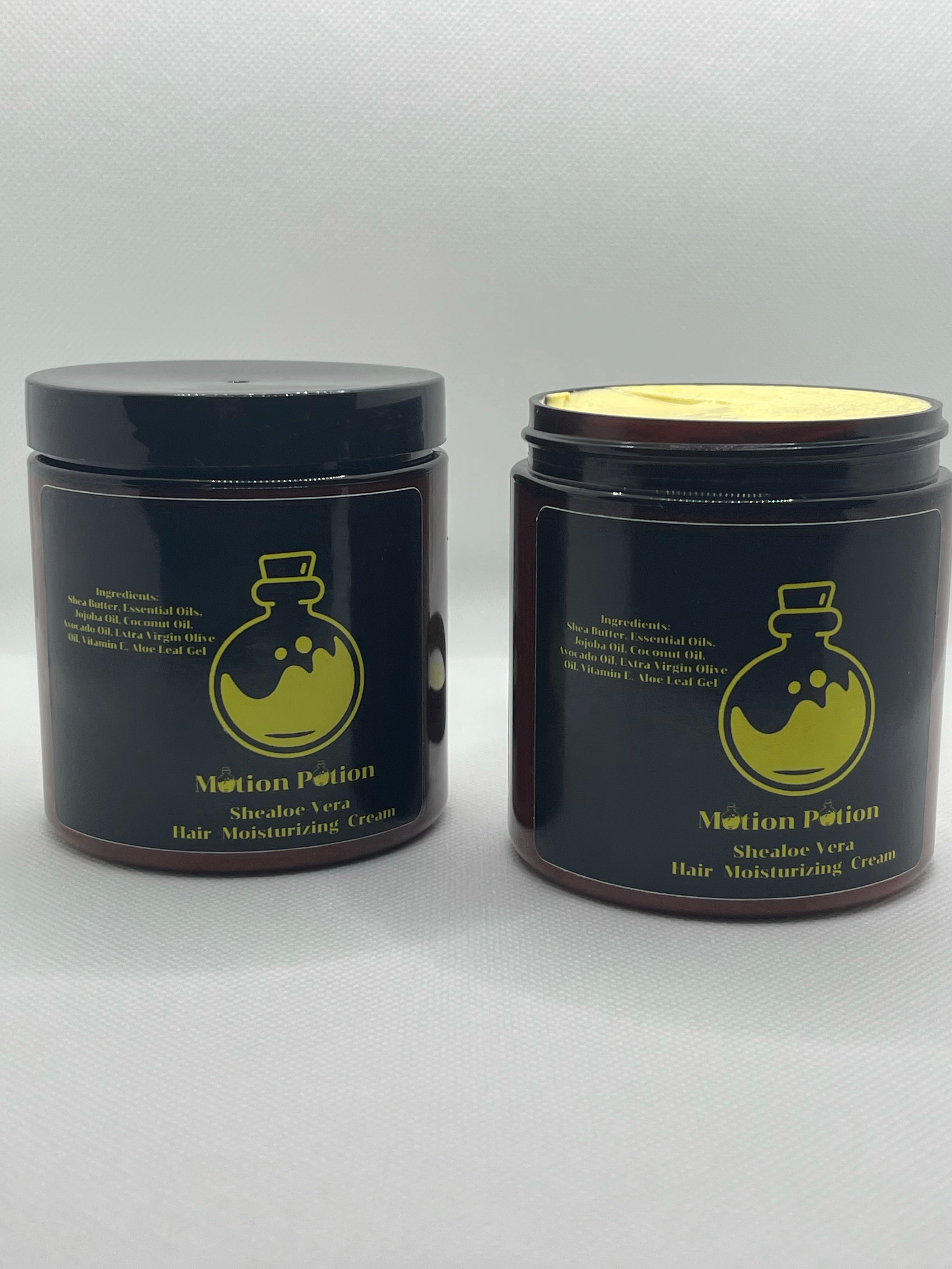 Shealoe-Vera Hair Moisturizing Cream (8 oz containers) – Motion Potion  Natural Hair Products